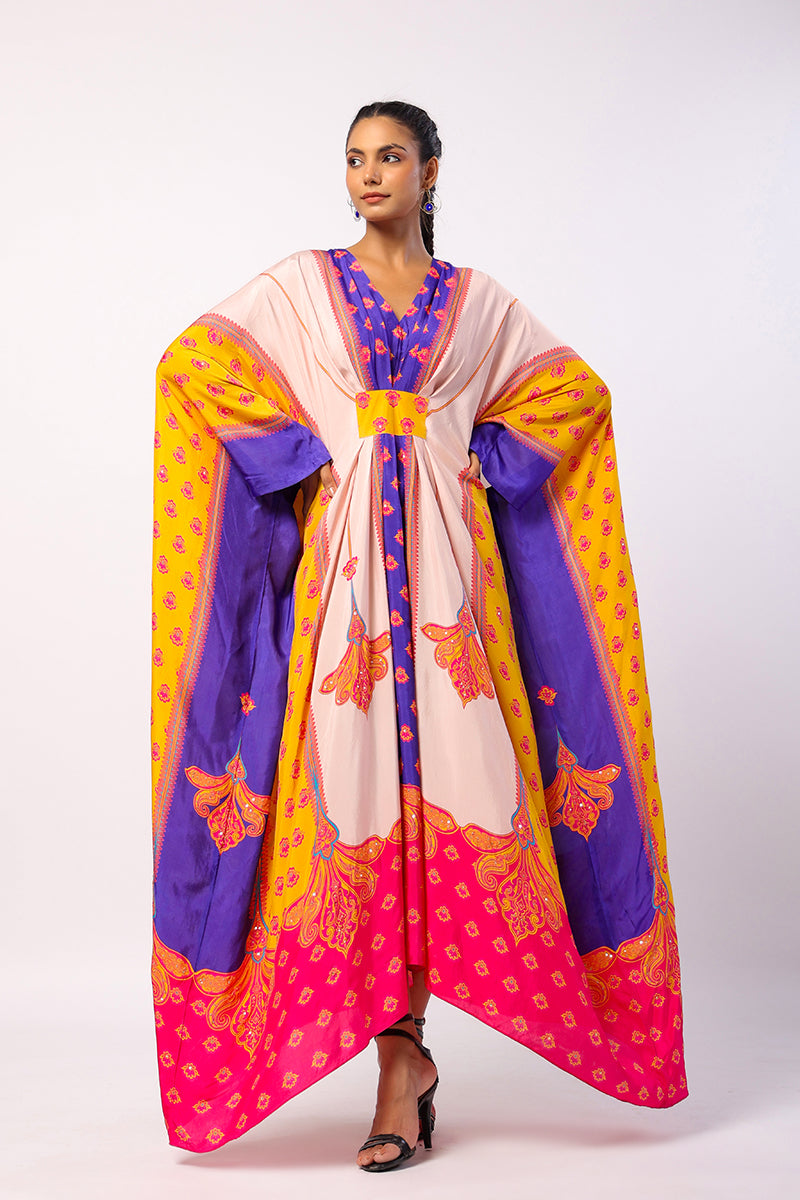 Veda Printed Kaftan Dress