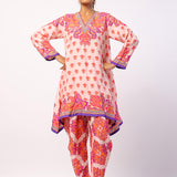 Svara Printed Embroidered Tunic Set