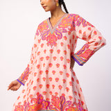 Svara Printed Embroidered Tunic Set