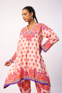 Svara Printed Embroidered Tunic Set
