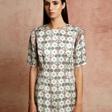 Amer Ivory Fitted Dress
