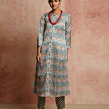Amer Multicolor Front Open Kurta