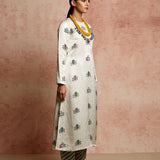 Amer Ivory Mix Buti Kurta