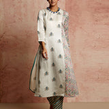 Amer Ivory Buti/Multi Kurta