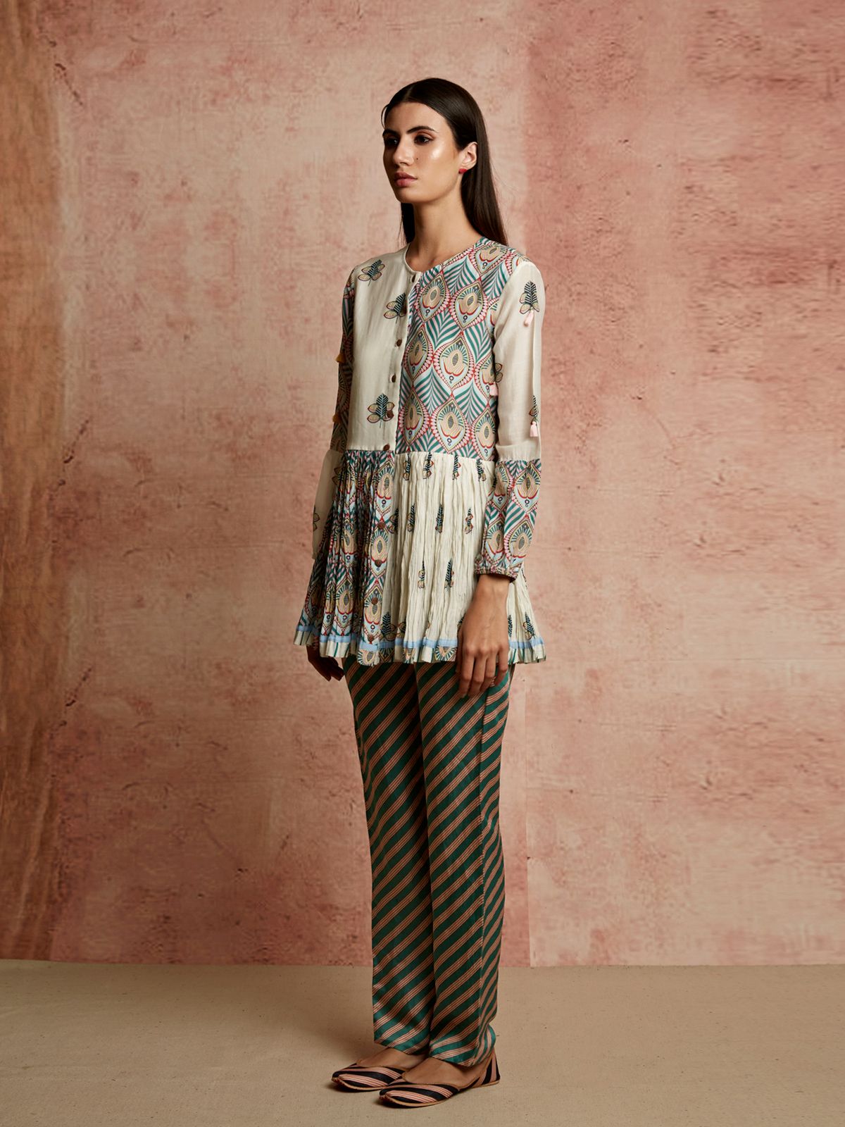 Amer Multi Design Blocked Shirt