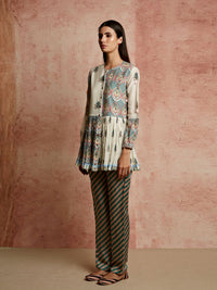 Amer Multi Design Blocked Shirt