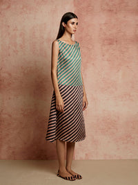 Amer Striped Blocked Dress