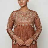 Tota Beige Crushed Dress