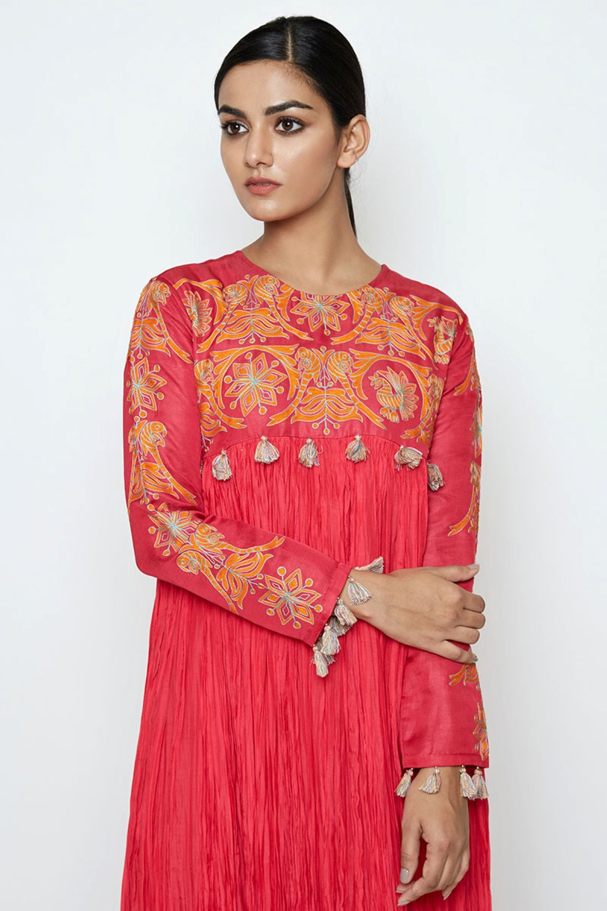 Tota Fuschia Crushed Dress
