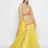 Morbagh Short Embroidered Kurta With Skirt And Dupatta