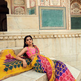 Navalgarh Printed Modal Silk Saree With Danka Embroidery