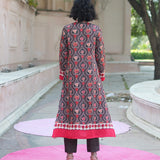Mocha Printed Embroidered Chintz Gauri Kurta set