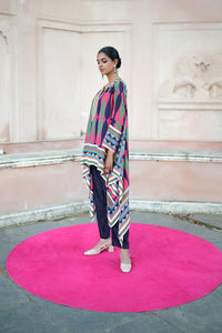 Mauj Nayy Pink Rani Cape Set