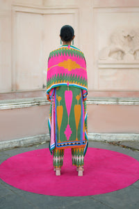 Green/Pink Kilim Kurta Set