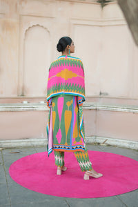 Green/Pink Kilim Kurta Set