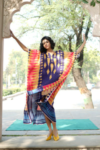 Navyblue/Yellow Kilim Kaftan