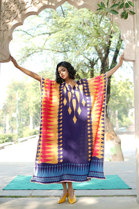 Navyblue/Yellow Kilim Kaftan