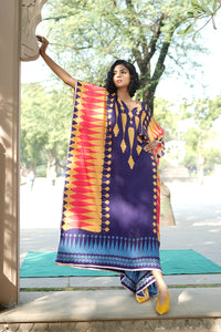 Navyblue/Yellow Kilim Kaftan