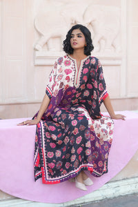 CHARCOAL CHINTZ KAFTAN