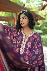 CHARCOAL CHINTZ PLUM RANI CAPE