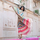 Multicolored Printed Kaftan Kurta Set
