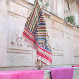 Multicolored Printed Kaftan Kurta Set
