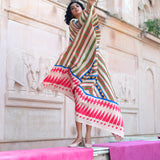 Multicolored Printed Kaftan Kurta Set