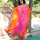 Red/Pink Printed Kilim Kaftan