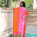Red/Pink Printed Kilim Kaftan
