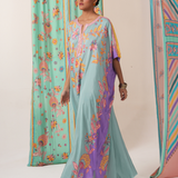 Sage/Purple Butterfly Kaftan