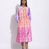 Rust Pink Ombre Silk Shibori Tunic