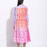Rust Pink Ombre Silk Shibori Tunic