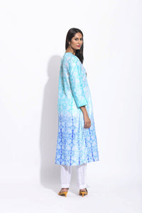 Blue Purple Ombre Silk Shibori Kurta