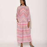 Dots Pink Striped Pleated Pants