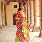 Tijara Cape & Baradari Kurta With Pants