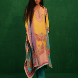 Yellow Multi Butterfly Kurta Set