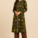 Bundi Printed Maroon Zaal Straight Kurta
