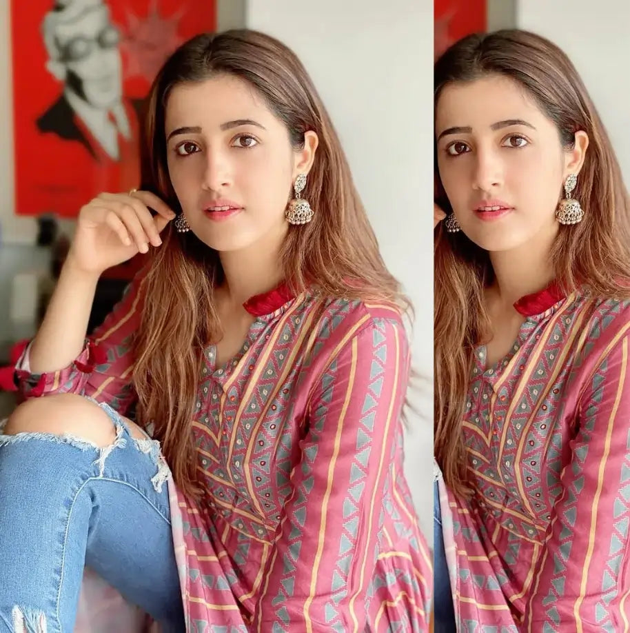 Morbagh Tribal Rose Pink Tribal Asymmetric Kurta