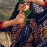 Morbagh Short Saree With Embroidered Blouse And Jacket