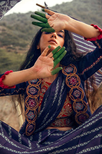 Morbagh Short Saree With Embroidered Blouse And Jacket