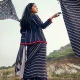Morbagh Short Saree With Embroidered Blouse And Jacket