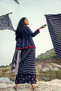 Morbagh Short Saree With Embroidered Blouse And Jacket