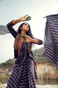 Morbagh Short Saree With Embroidered Blouse And Jacket