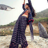Morbagh Short Saree With Embroidered Blouse And Jacket