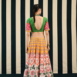 Tarang Multi Printed Embroidered Lehenga Set