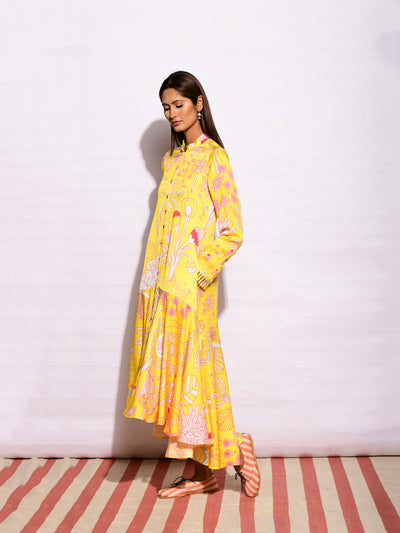 Yellow Zaal Printed Dress