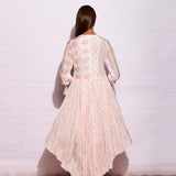 Off White Stripes Printed Asymmetrical Dress