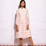 Inbloom Off White Buta Printed Dress
