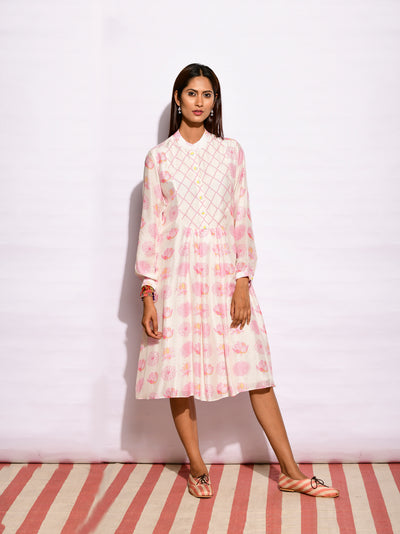 Inbloom Off White Buta Printed Dress
