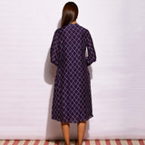 Navy Diamond printed Dress